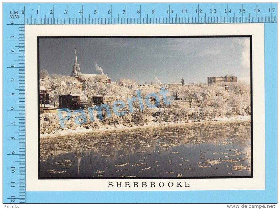 CPM Sherbroke Quebec ( Rivière St-François Et Vue Sur Le Quartier Est ) Carte Postale Postcard ,2 Scans - Sherbrooke