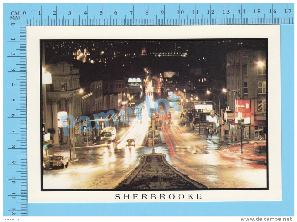 CPM Sherbroke  Quebec( Jeu De Lumière Sur La Rue King ) Carte Postale Postcard ,2 Scans - Sherbrooke