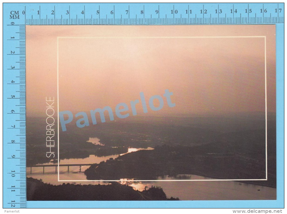 CPM Sherbroke Quebec (Coucher De Soleil Sur Lac Des Nations ) Carte Postale Postcard ,2 Scans - Sherbrooke
