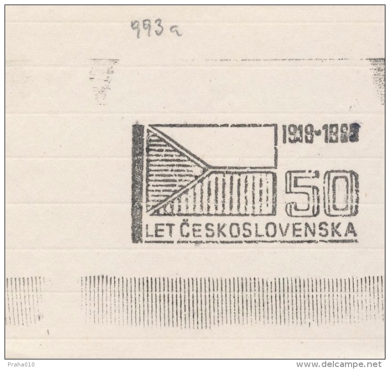 J2373 - Czechoslovakia (1945-79) Control Imprint Stamp Machine (R!): 1918-1968; Czechoslovakia 50 Years - Prove E Ristampe