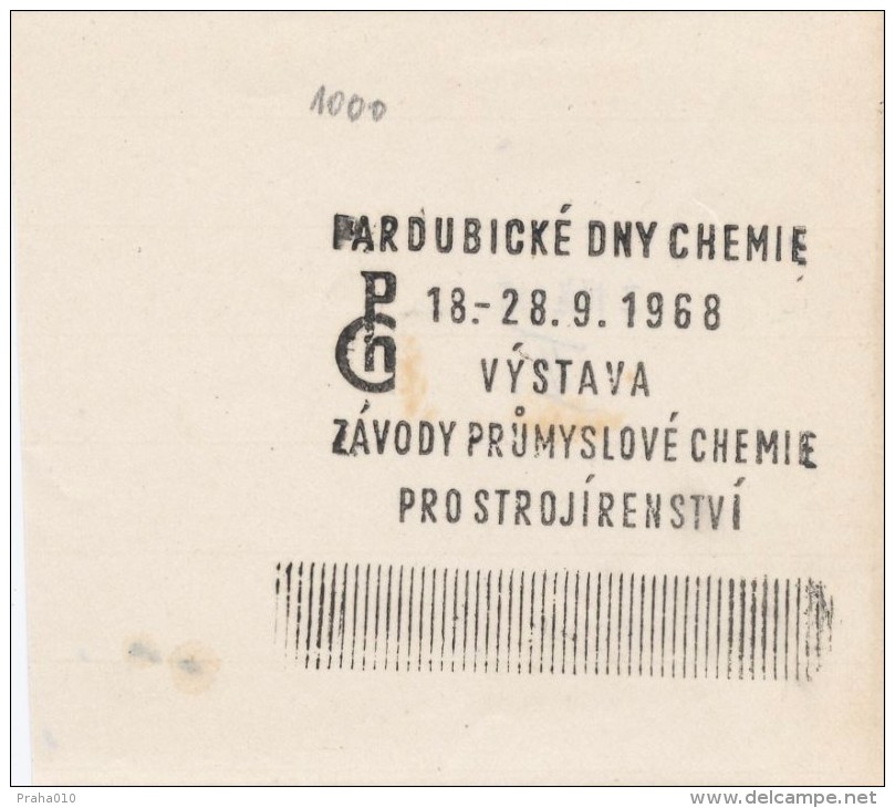 J2396 - Czechoslovakia (1945-79) Control Imprint Stamp Machine (R!): Pardubice Days Chemistry; Exhibition; Races Indu... - Proofs & Reprints