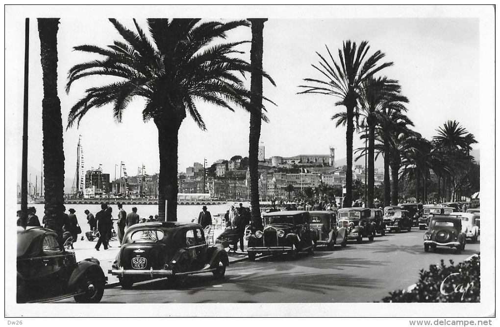 Cannes - Promenade De La Croisette - Palmiers Et Vieilles Autos - Carte CAP - Cannes