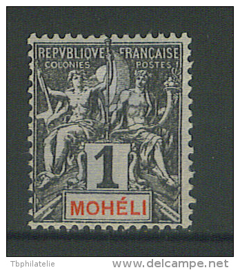 VEND TIMBRE DE MOHELI N° 1 , FOND LIGNE , NEUF !!!! - Neufs