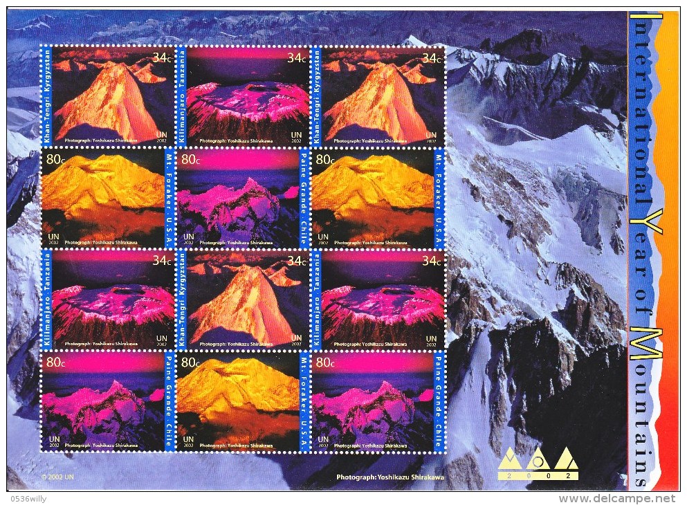 Vereinte Nationen Genf 2002. Internationales Jahr Der Berge (6.007) - Unused Stamps