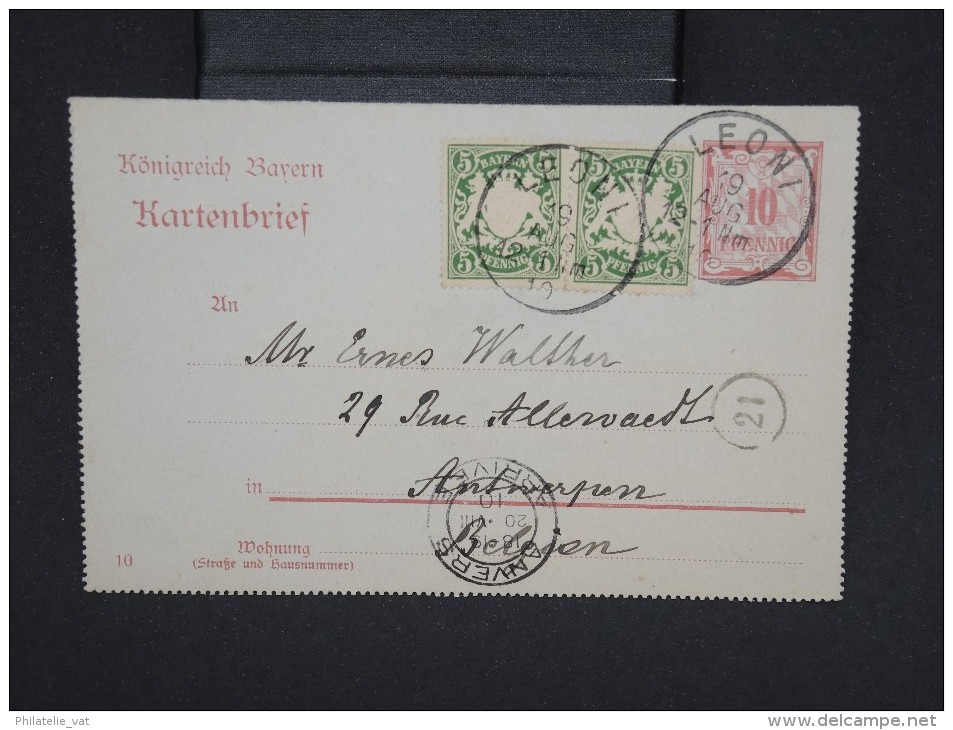 ALLEMAGNE-Entier Postal De Leoni Pour La Belgique En 1910 à Voir P6724 - Autres & Non Classés