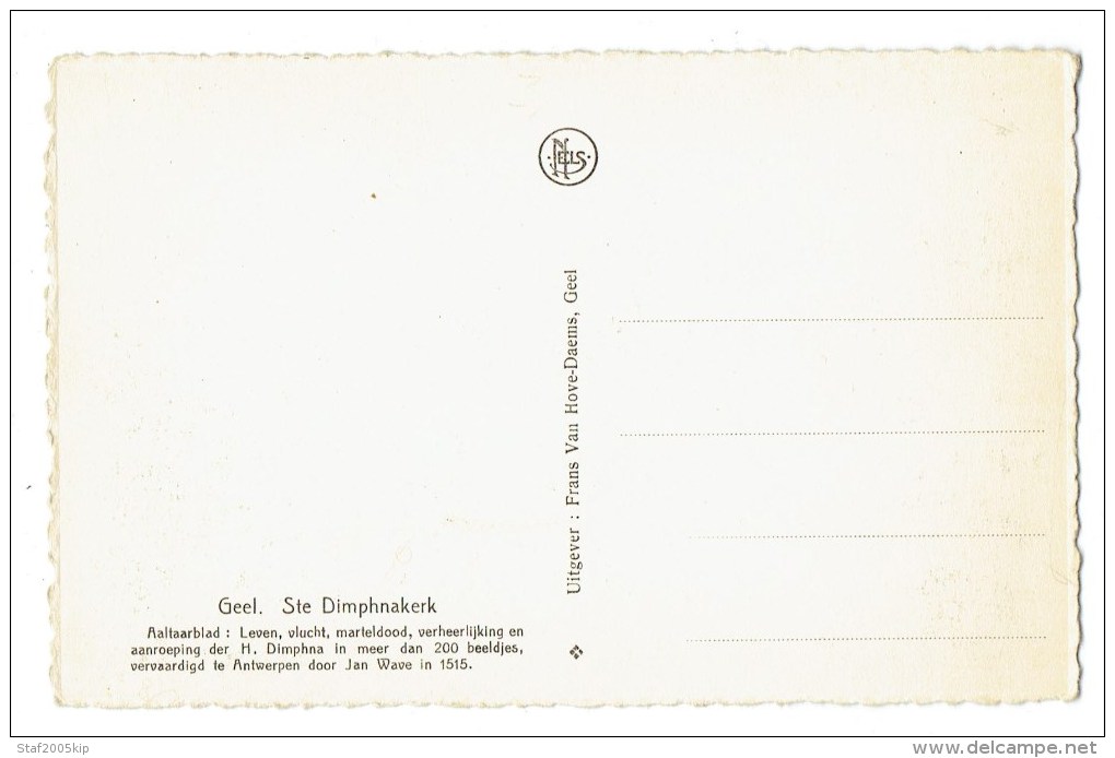 Geel - Ste Dimphnakerk - Aaltaarblad - Geel