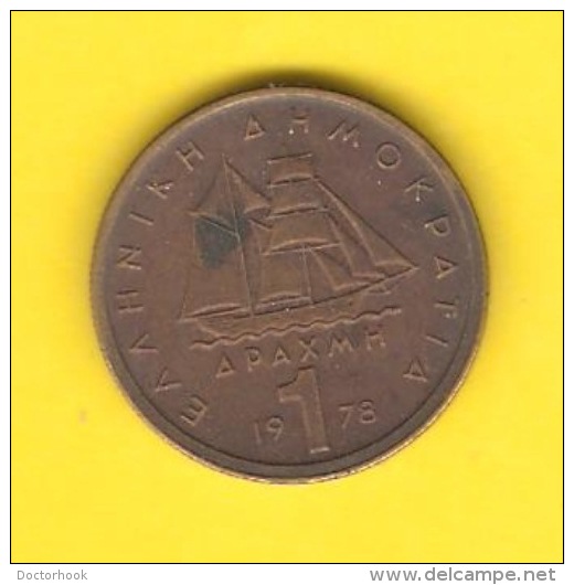 GREECE   1 DRACHMA  1978  (KM # 116) - Greece