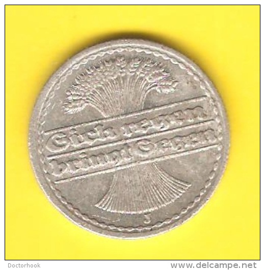 GERMANY   50 PFENNIG  1922 J  (KM # 27) - 50 Rentenpfennig & 50 Reichspfennig