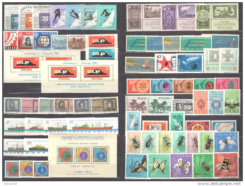 Poland 1961 - Complete Year Set - MNH (**) - Años Completos