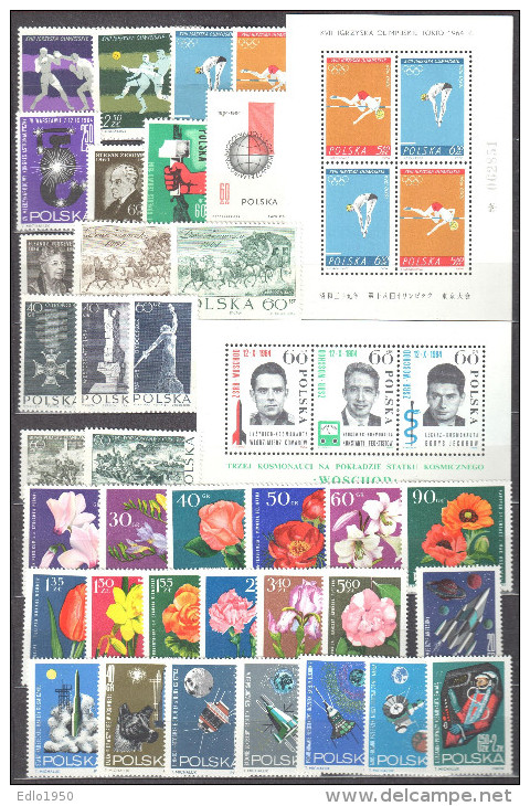 Poland 1964 - Complete Year Set - MNH (**) - Années Complètes