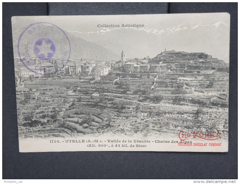 FRANCE-Carte De Partie De Cherbourg Pour Flers En 1922  Cachet En Violet Du Groupe IDO En Esperanto  à Voir P6742 - Esperanto