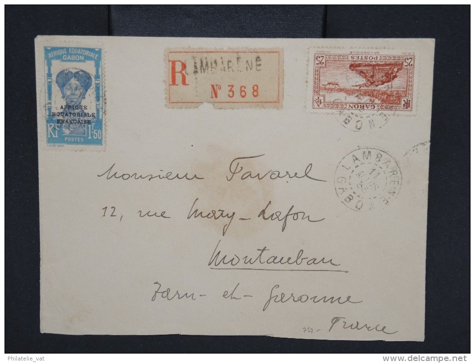 FRANCE-OUBANGUI-Enveloppe En Recommandée De Lambaréné Pour Montauban En 1933 à Voir P6747 - Lettres & Documents