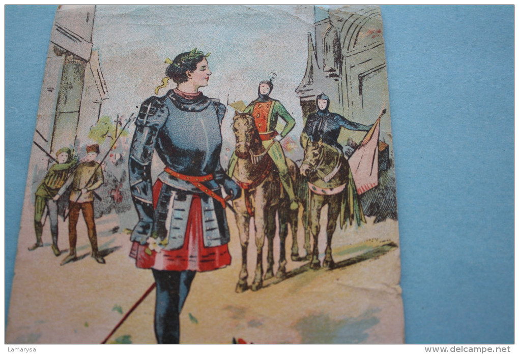 SUPERBE ET RARE CHROMO IMAGE JEANNE D'ARC ENTRE DANS ORLEANS COMME L'ANGE DU DIEU DES ARMEES - Artis Historia