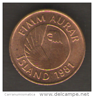 ISLANDA 5 AURAR 1981 - Islande