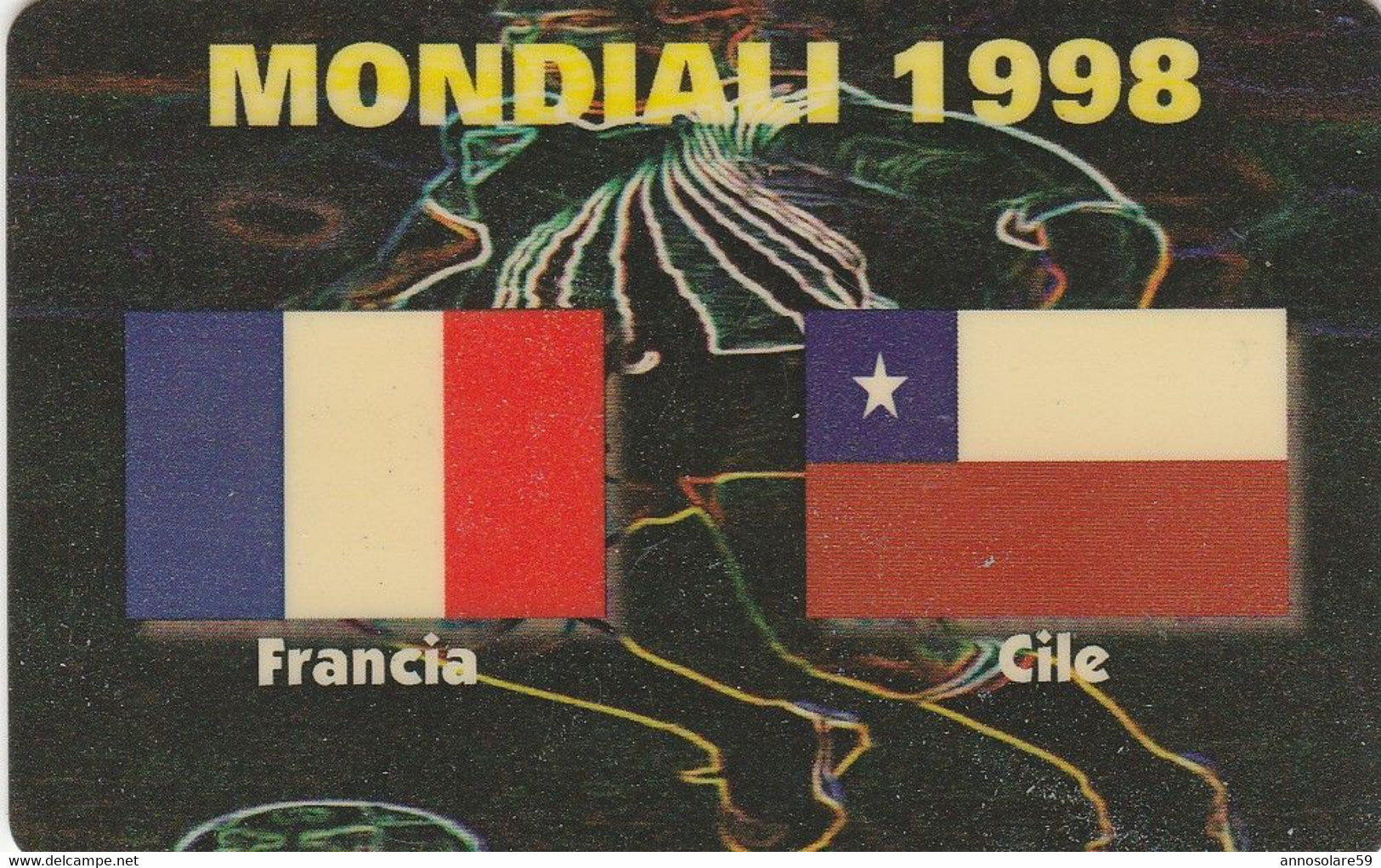 CARTA TELEFONICA INTERNAZIONALE PHONECARD - MONDIALI DI CALCIO 1998 IN FRANCIA "FRANCIA / CILE - LEGGI - Sport