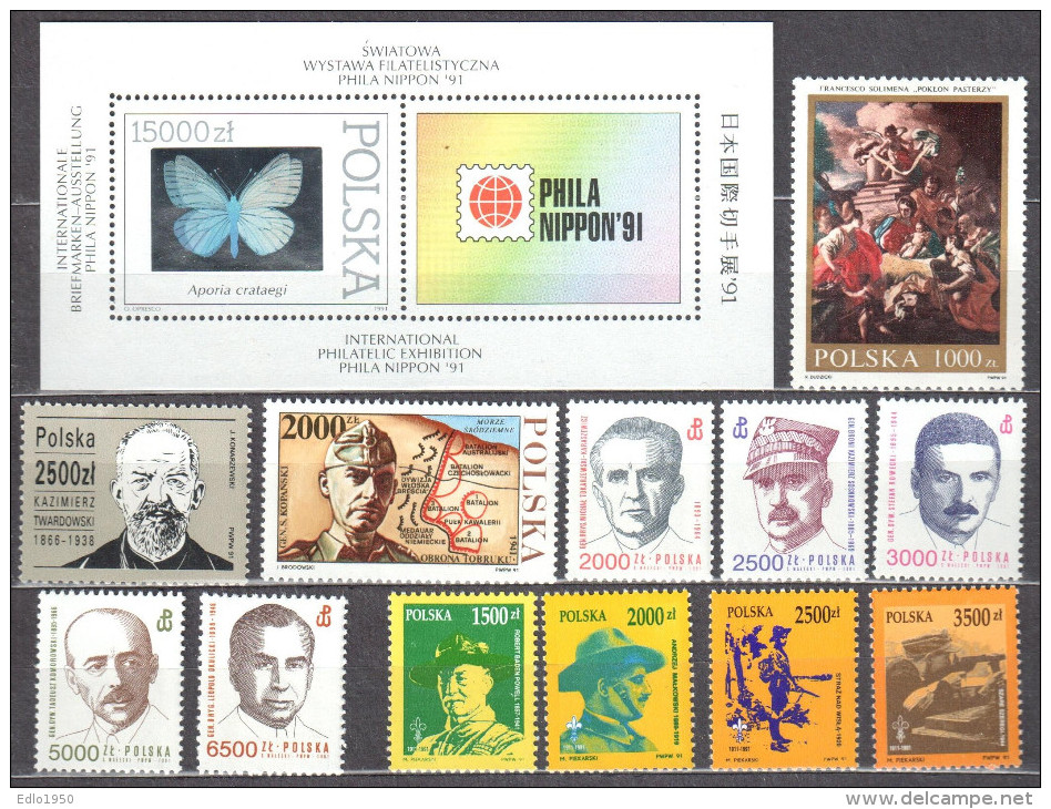 Poland 1991 - Complete Year Set - MNH (**) - Full Years