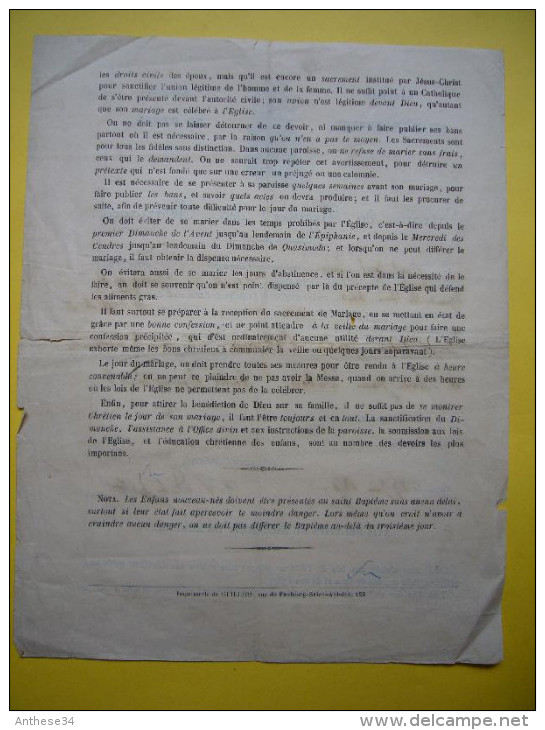 Extrait Du Registre Des Mariages 1850 Paroisse Ste Marguerite Diocèse De Paris - Documents Historiques