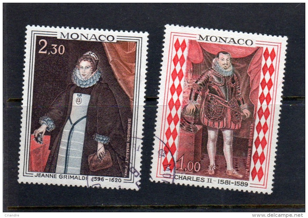 Monaco:( Prince Et Princesse De Monaco) N°770 Et N° 771oblitérés - Oblitérés