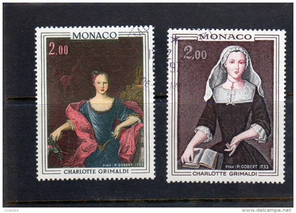 Monaco:( Princesse Charlotte Grimaldi) N°946 Et N° 947oblitérés - Usados