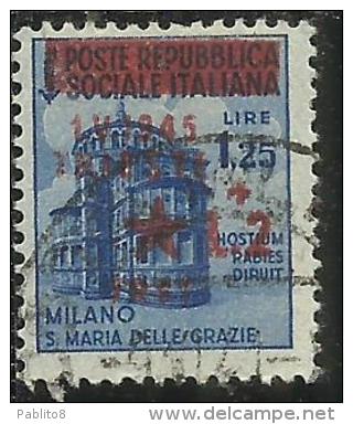 OCCUPAZIONE JUGOSLAVIA IUGOSLAVIA DI TRIESTE 1945 SOPRASTAMPATO D´ITALIA ITALY 2 LIRE SU 1,25 USATO USED - Ocu. Yugoslava: Trieste