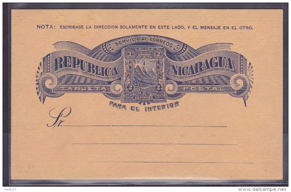 Nicaragua - Lettre - Nicaragua