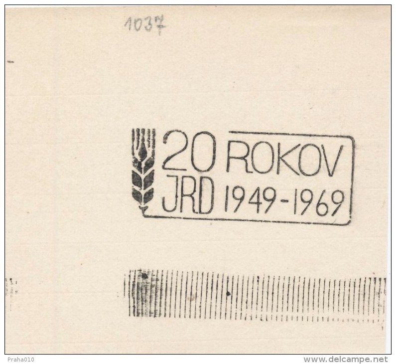 J2450 - Czechoslovakia (1945-79) Control Imprint Stamp Machine (R!): 20 Years JRD (= Uniform Agricultural Cooperatives) - Proofs & Reprints