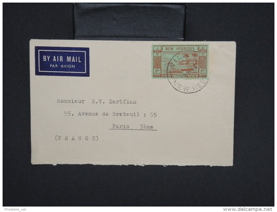 NOUVELLES-HEBRIDES- Enveloppe De Villa Pour Paris En 1952 à Voir P6780 - Lettres & Documents