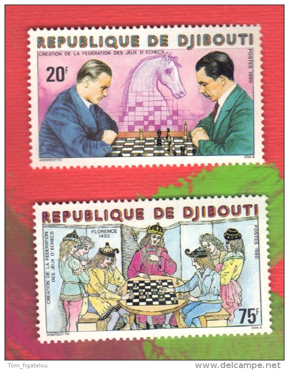 DJIBOUTI 1980 Neuf** Echecs Echec Chess Schach Ajedrez Scacchi - Scacchi