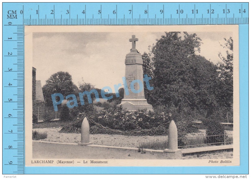 CPA Larchamp  ( Mayenne Le Monument Aux Morts   ) 2 Scans - Larchamp