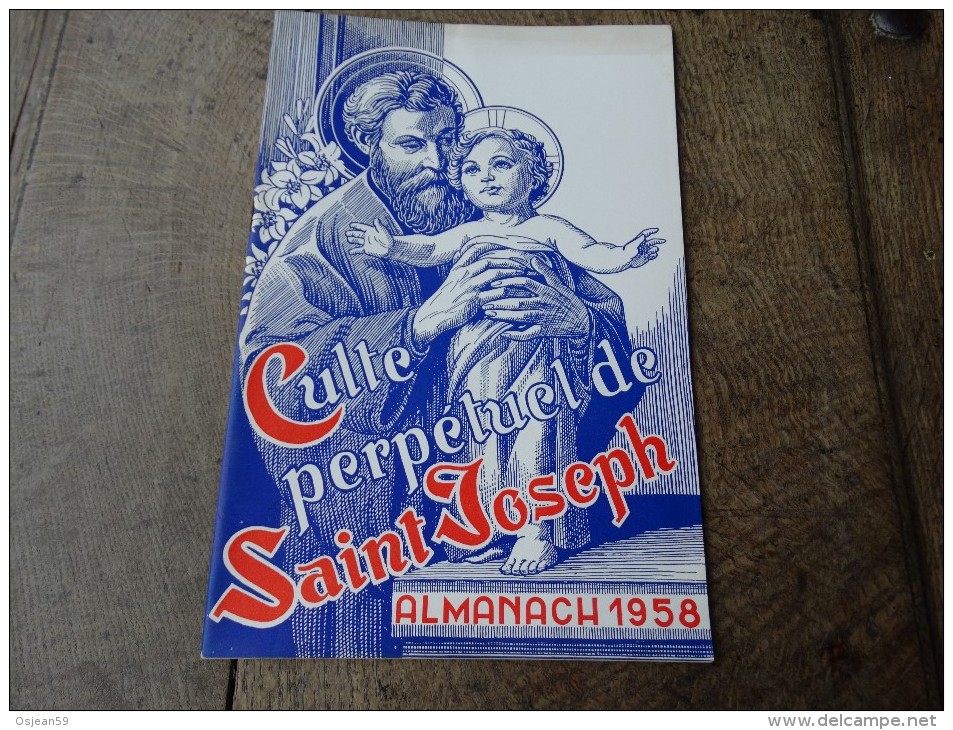 De 1958-Almanach Du Culte Perpétuel De Saint Joseph - Autres & Non Classés