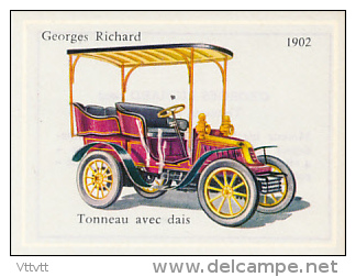 Image, VOITURE, AUTOMOBILE : Tonneau Avec Dais, Georges Richard (1902), Texte Au Dos - Auto's