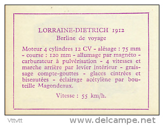 Image, VOITURE, AUTOMOBILE : Berline, Lorraine Dietrich (1912), Texte Au Dos - Autos