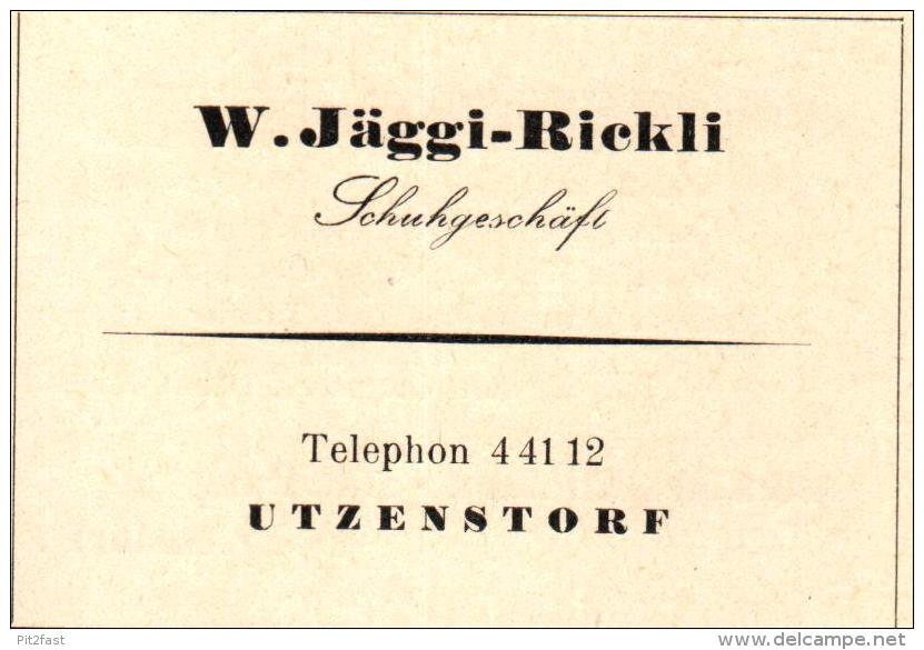 Original Werbung - 1947 - W. Jäggi-Rickli In Utzenstorf , Schuhgeschäft , Schuhe !!! - Publicités