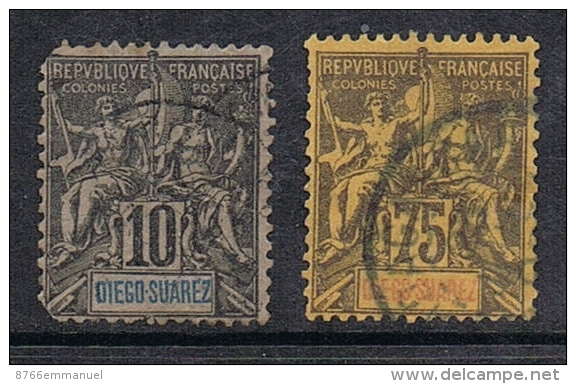 DIEGO-SUAREZ N°42 ET 49 - Used Stamps