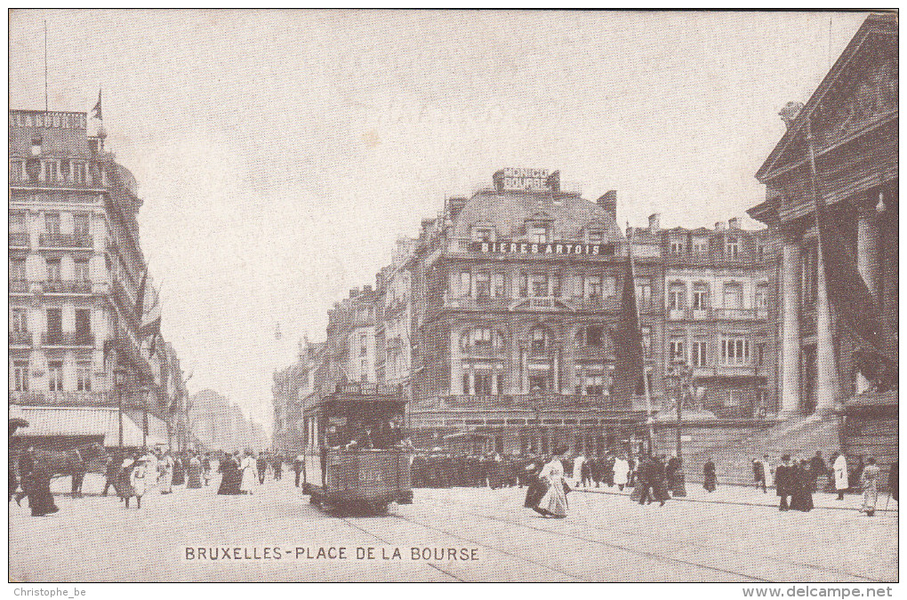 Brussel, Bruxelles Place De La Bourse, Tram, Tramways (pk19891) - Marktpleinen, Pleinen