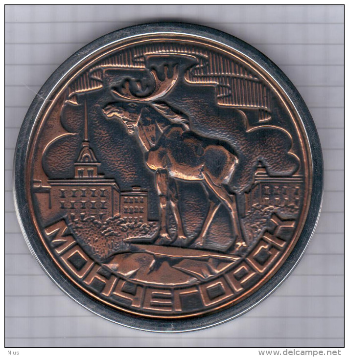 Russia USSR Monchegorsk, Murmansk Oblast, Elk Moose Fauna Medal - Sin Clasificación