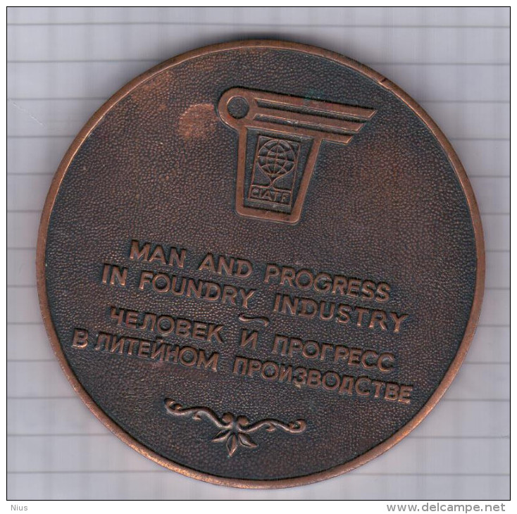 Latvia Russia USSR 1988 International Foundry Congress, Moscow Medal - Sin Clasificación