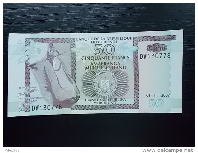 BURUNDI - 50 FRANCS - 2007 - UNC - Burundi