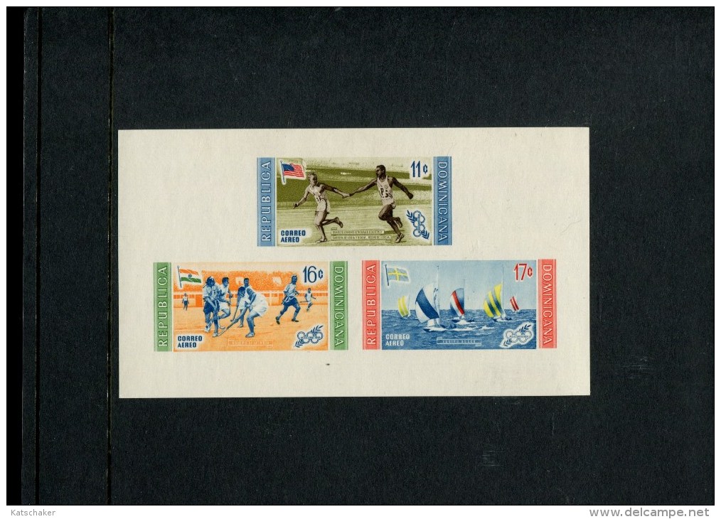 320260564 REPUBLICA DOMINICANA POSTFRIS MINT NEVER HINGED  YVERT BF 17 JEUX OLYPIMQUE DE MELBOURNE - Ete 1956: Melbourne