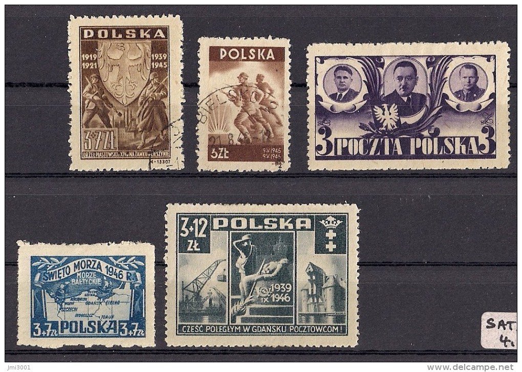 Pologne 1946 YT 465 / 468 °   469 / 470 /471 * - Ungebraucht