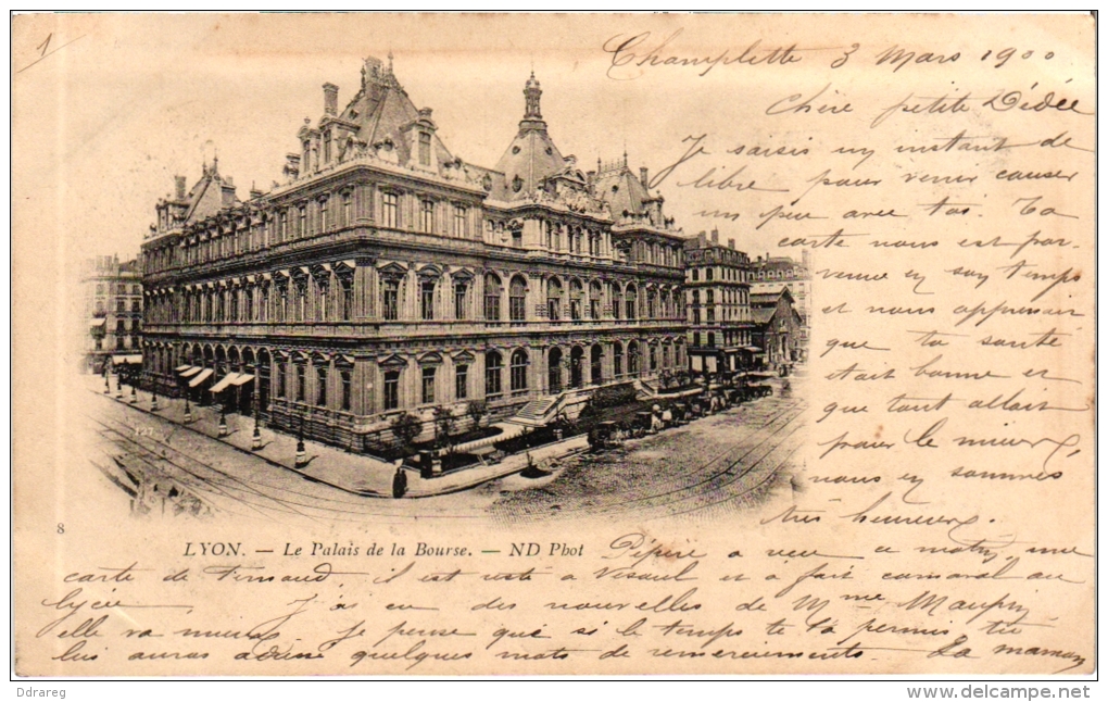 Cpa - 69 - Lyon En 1900 - Palais De La Bourse (recto-verso) - Lyon 9