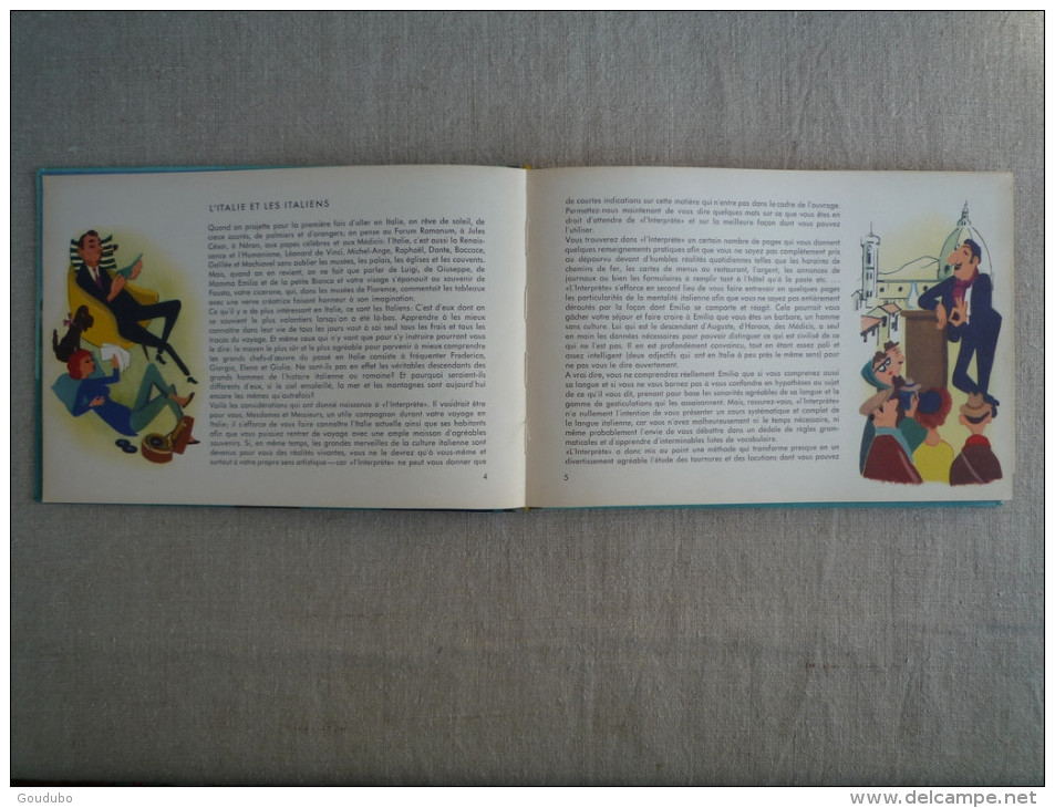Guide interprète VISAPHONE Italien Italiano éditions Witte 1956 belles illustrations de J.Neumeister. 19 photos