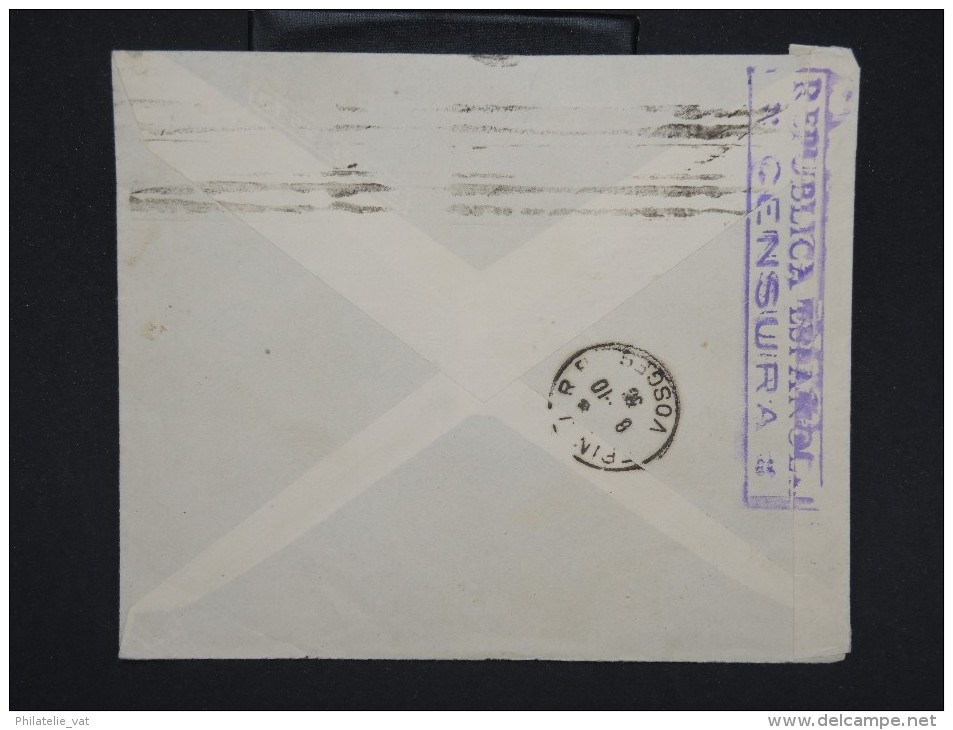 ESPAGNE-Enveloppe Pour La France En 1938 Avec Censure  à Voir Lot P6797 - Marques De Censures Républicaines