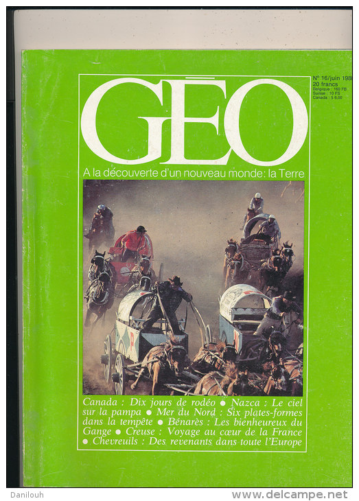 MAGAZINE GEO / N° 16 / Juin  1980 / CANADA / MER DU NORD / BENARES / GANGE - Geography