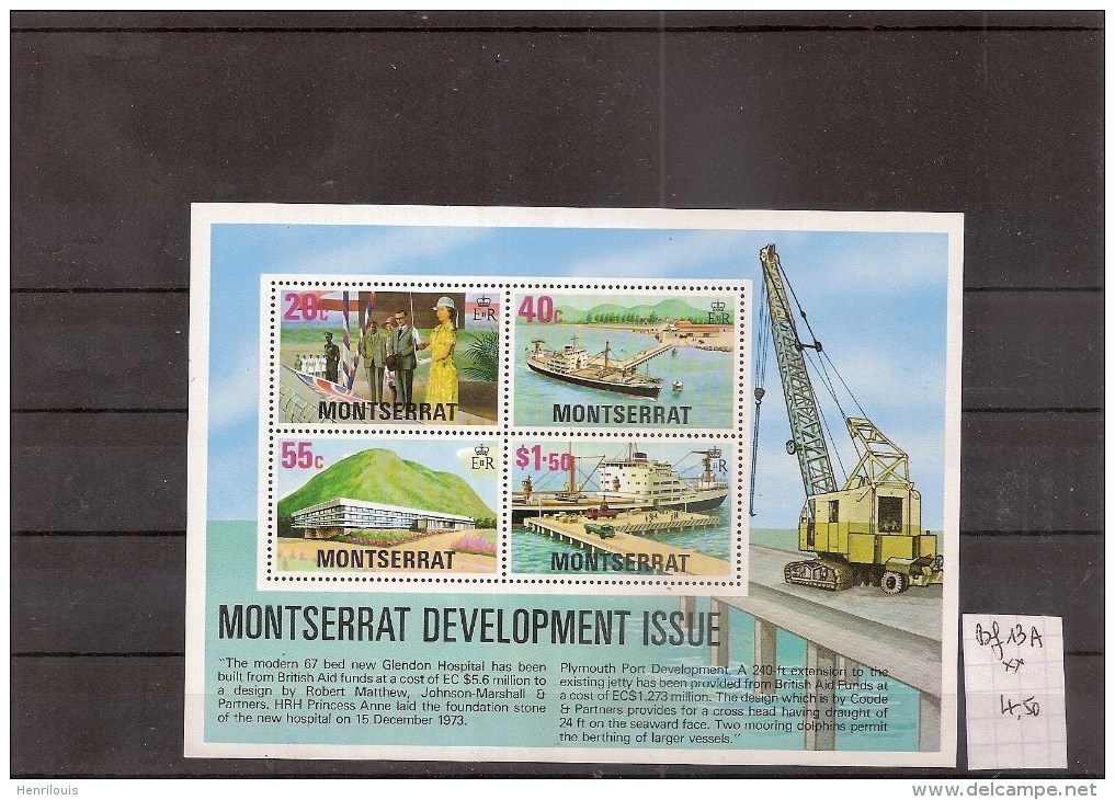 MONTSERRAT  Bloc-feuillet Neuf **   ( Ref160A2 ) - Montserrat