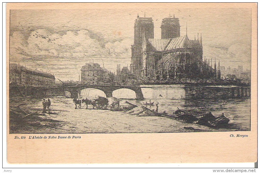 No. 270 L'Abside De Notre Dame De Paris By Ch. Meryon - Paintings