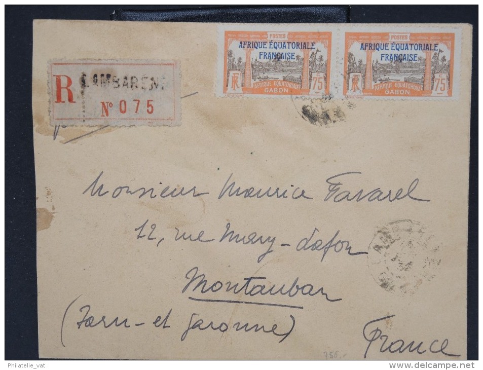 FRANCE-GABON-Enveloppe En Recommandée De Lambaréné Pour Montauban  En 1932 Aff Plaisant à Voir Lot P6880 - Covers & Documents