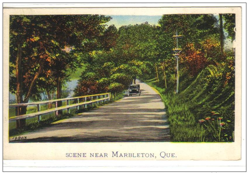 MARBLETON, Quebec, Canada, 1900-1910's; Road Scene, Classic Car - Other & Unclassified