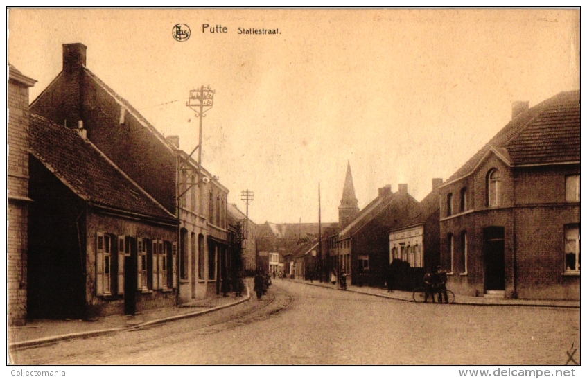 6 CP Putte Dorp Bakker  Beerzelhoek  Markt   Steenweg Op Beerzel Café De Wildeman Landbouwschool  Statiestr - Putte