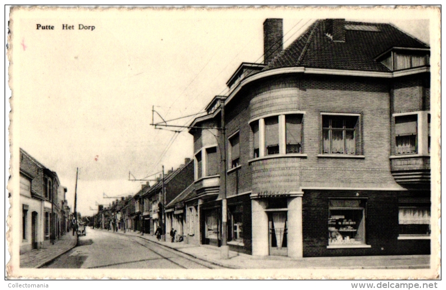 6 CP Putte Dorp Bakker  Beerzelhoek  Markt   Steenweg Op Beerzel Café De Wildeman Landbouwschool  Statiestr - Putte